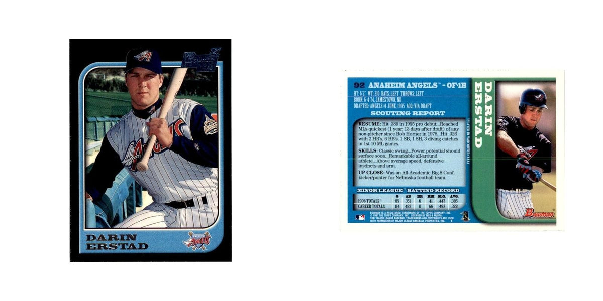 1997 Bowman Darin Erstad Baseball Cards #92