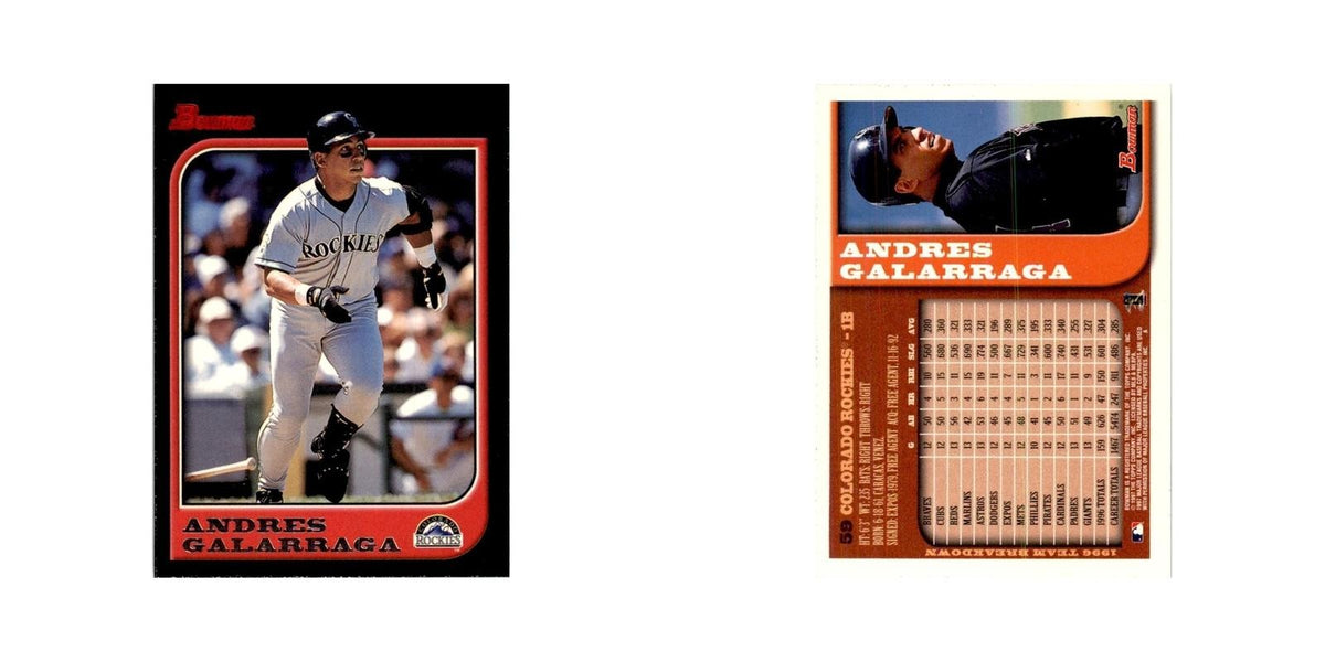 1997 Bowman Andres Galarraga Baseball Cards #59