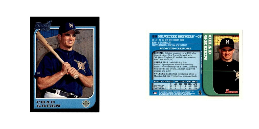 1997 Bowman Chad Green Baseball Cards #80