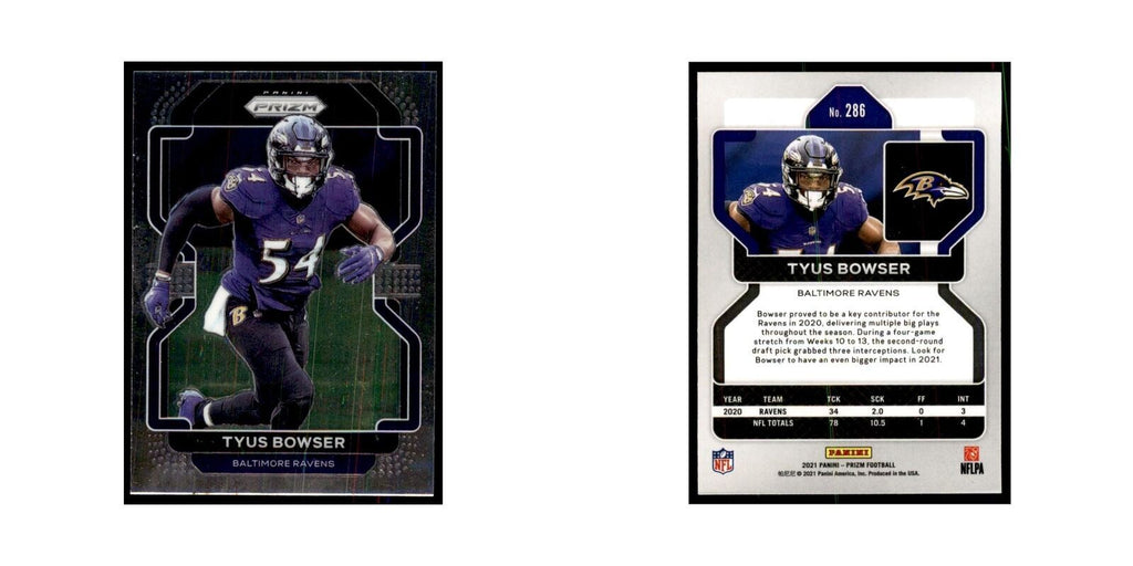 Tyus Bowser 2021 Panini Prizm #286 Football Cards Football Card NM