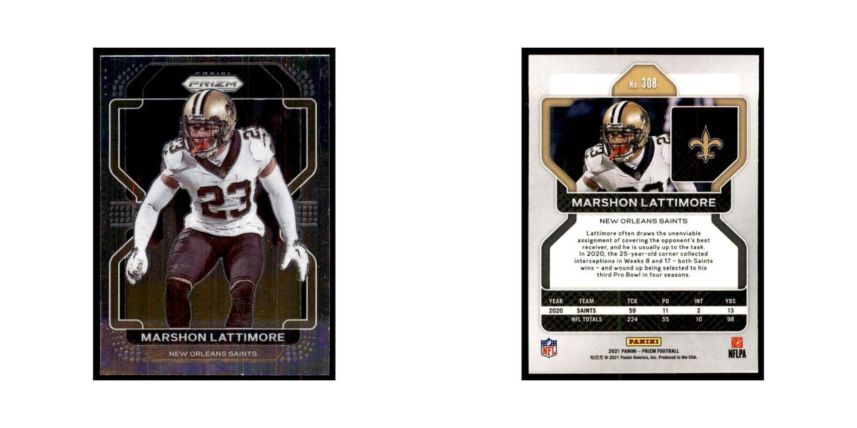 Marshon Lattimore 2021 Panini Prizm #308 Football Cards Football Card NM