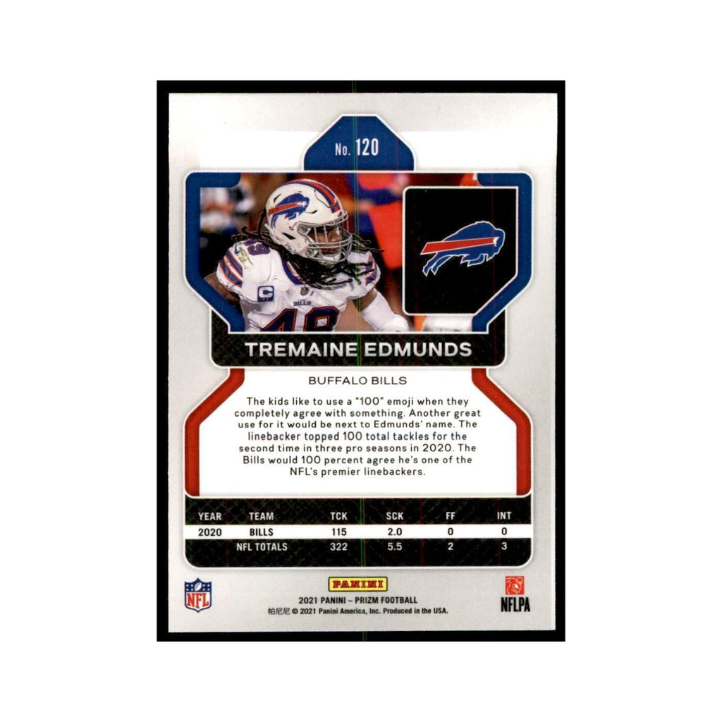 Tremaine Edmunds 2021 Panini Prizm #120 Football Cards Football Card NM