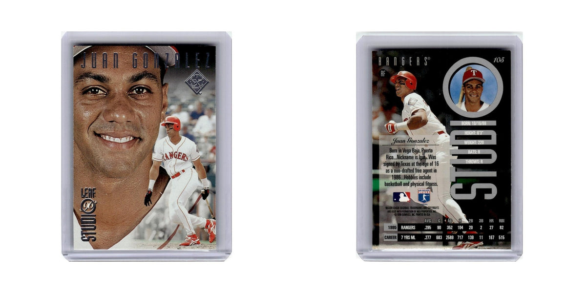 Juan Gonzalez 1996 Studio #105 Texas Rangers Baseball Card NM