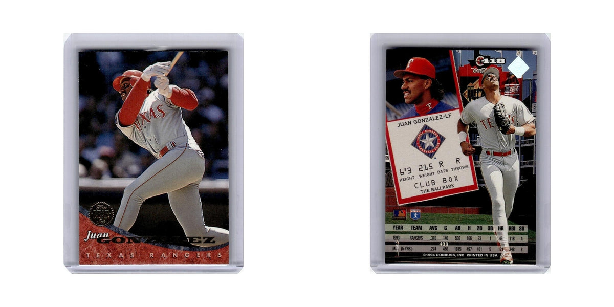 Juan Gonzalez 1994 Leaf #418 Texas Rangers Baseball Card NM