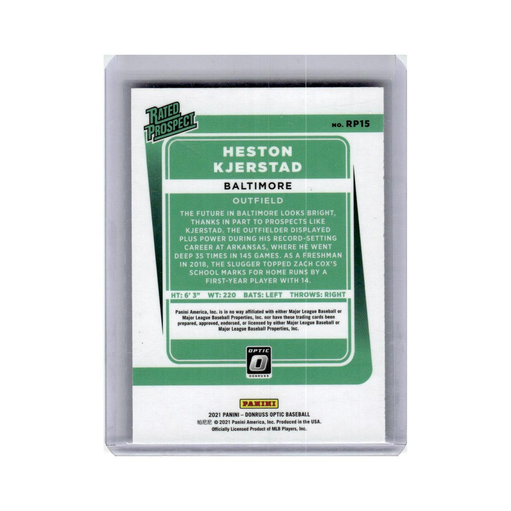 Heston Kjerstad 2021 Donruss Optic Rated Prospect #RP15 Baltimore Orioles NM