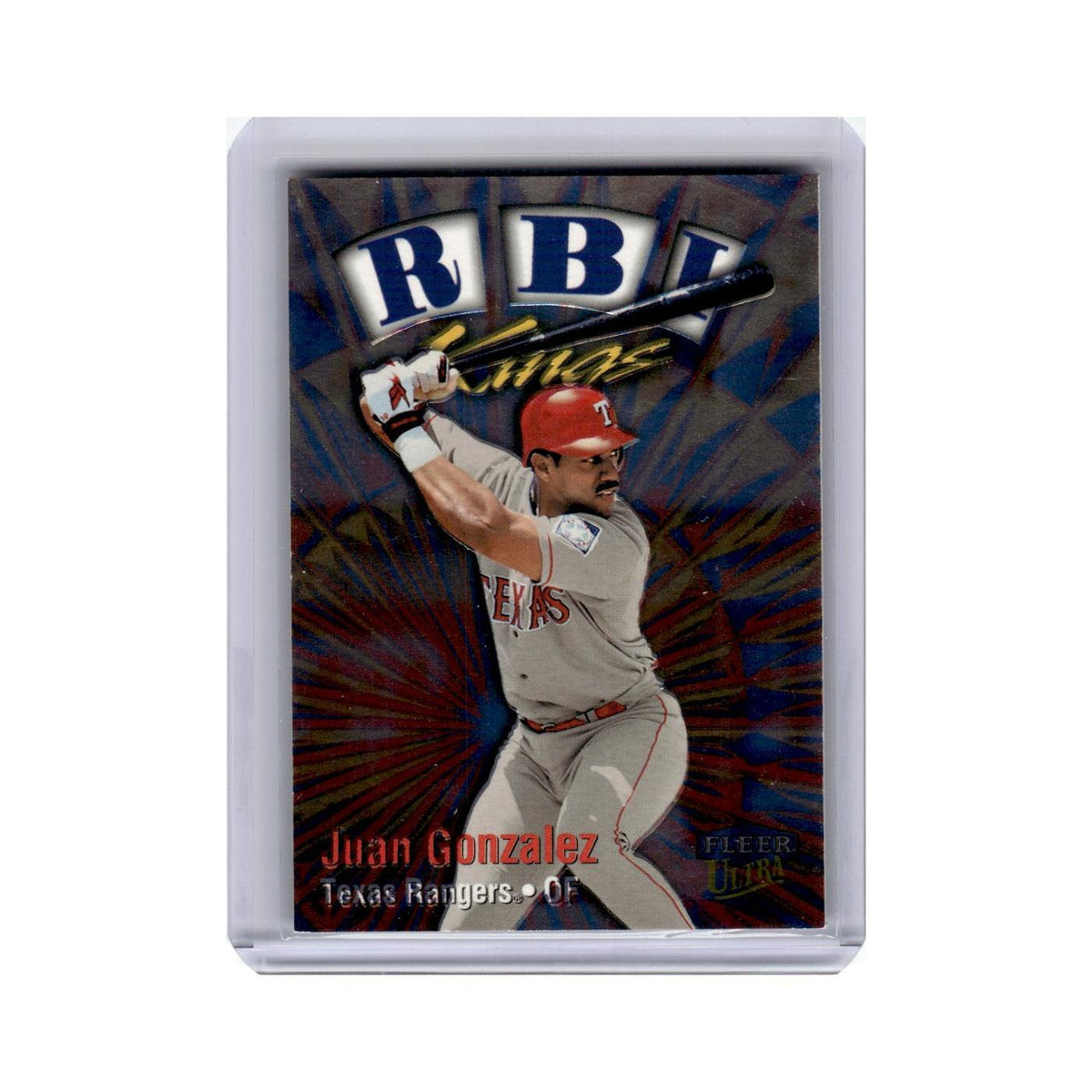 Juan Gonzalez 1999 Fleer RBI Kings #14RK Texas Rangers Baseball Card NM