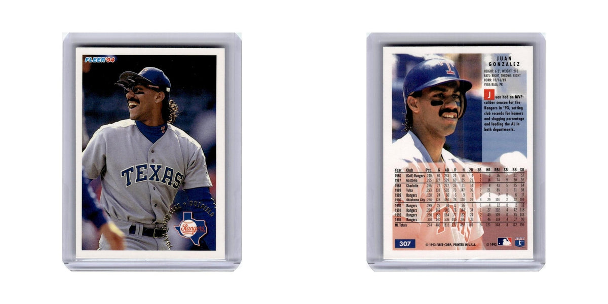 Juan Gonzalez 1994 Fleer #307 Texas Rangers Baseball Card NM