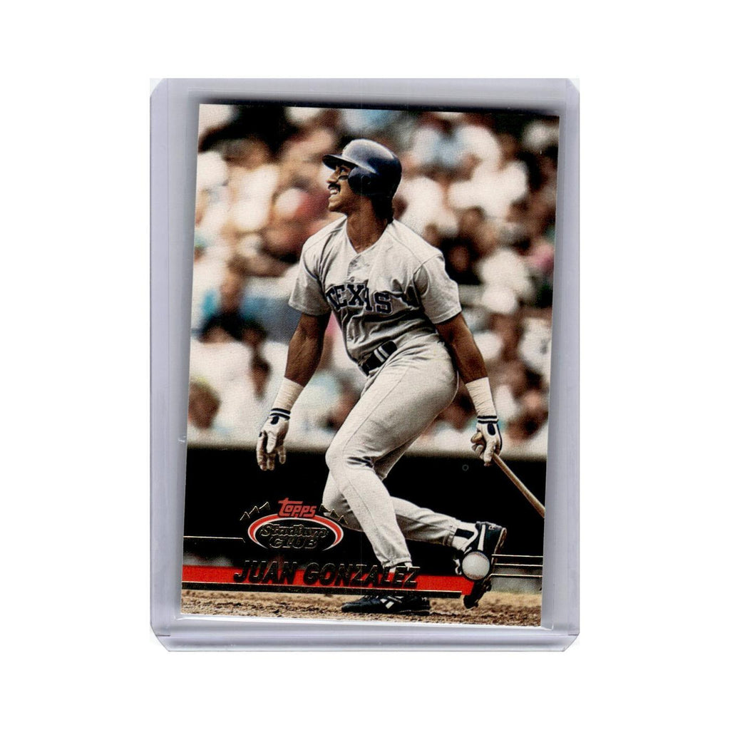 Juan Gonzalez 1993 Stadium Club #540 Texas Rangers Baseball Card NM