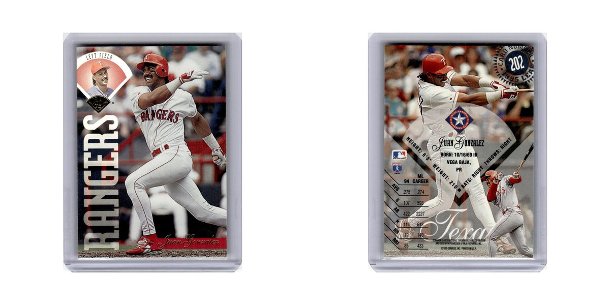 Juan Gonzalez 1995 Leaf #202 Texas Rangers Baseball Card NM