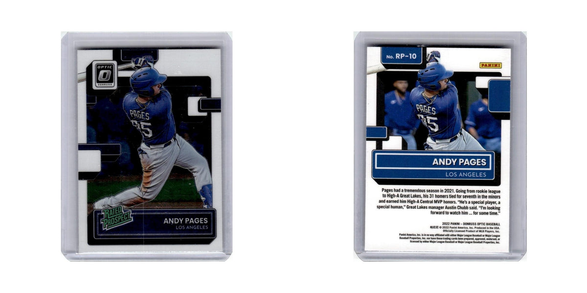 Andy Pages 2022 Donruss Optic Rated Prospects #RP-10 Los Angeles Dodgers NM