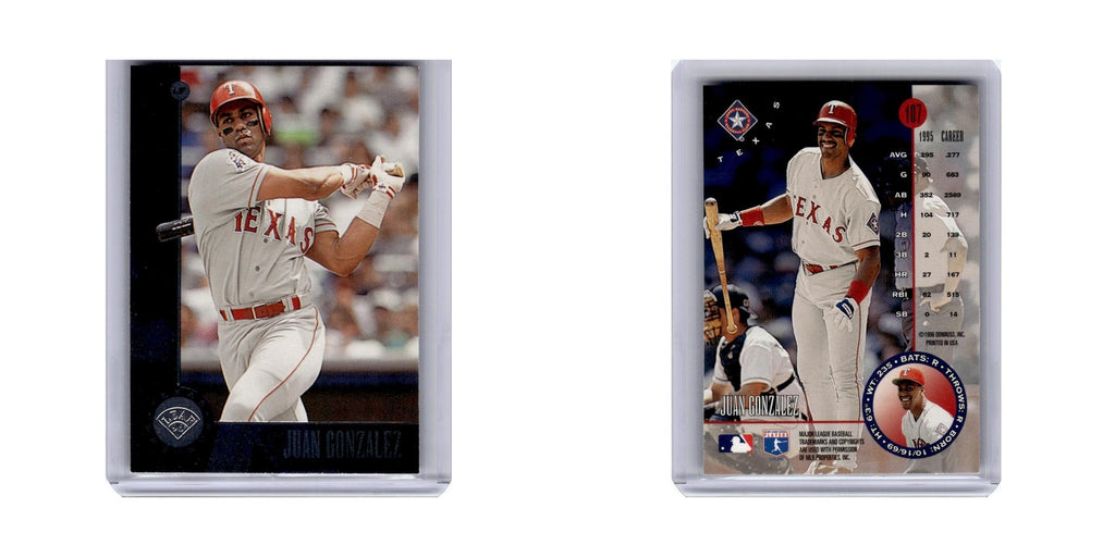 Juan Gonzalez 1996 Leaf #107 Texas Rangers Baseball Card NM