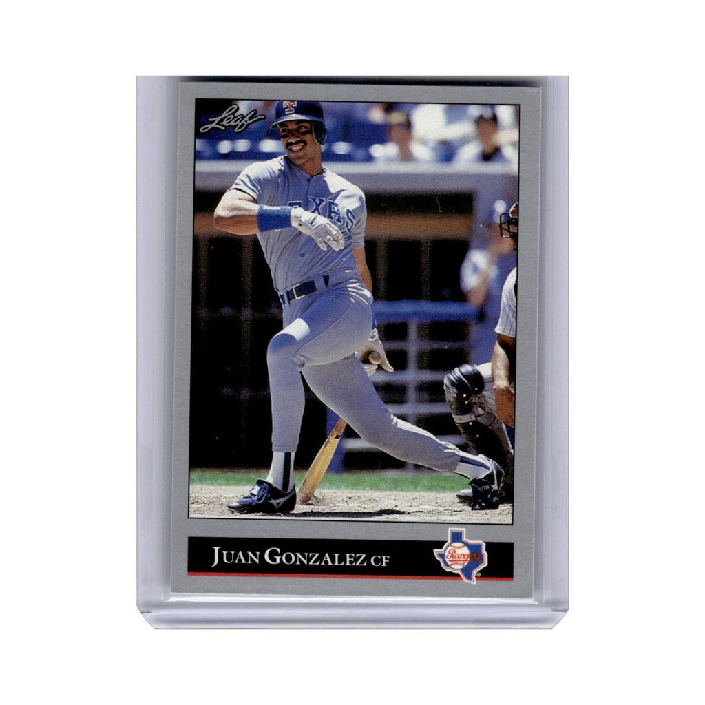 Juan Gonzalez 1992 Leaf #62 Texas Rangers Baseball Card NM