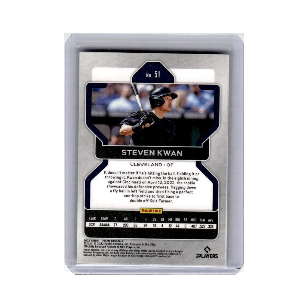 Steven Kwan Rookie 2022 Panini Prizm #51 Cleveland Indians Baseball Card NM