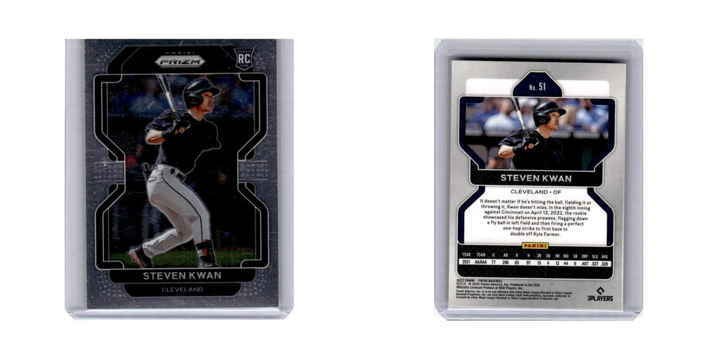 Steven Kwan Rookie 2022 Panini Prizm #51 Cleveland Indians Baseball Card NM