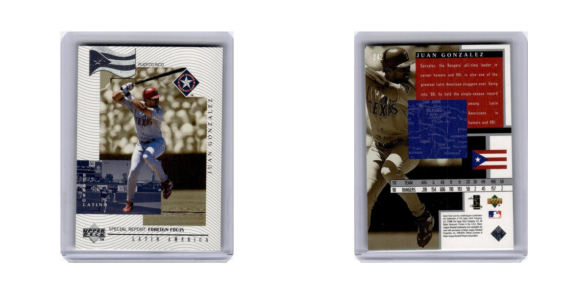 Juan Gonzalez 1999 Upper Deck #242 Texas Rangers Baseball Card NM