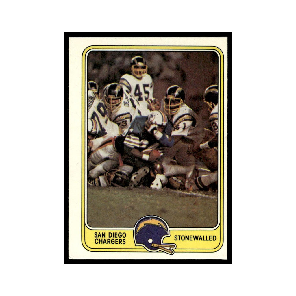 Stonewalled 1981 Fleer Team Action #48 San Diego Chargers Football Card NM