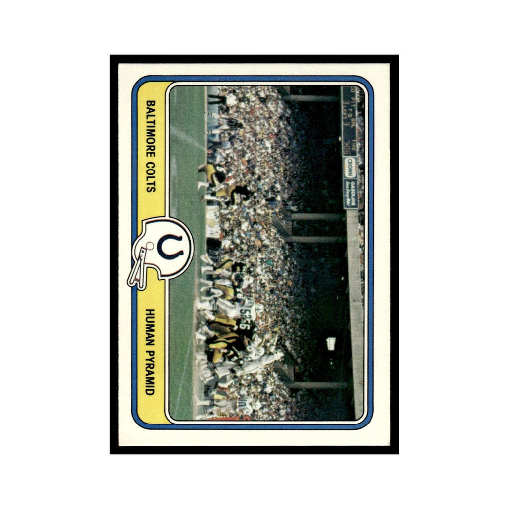 Human Pyramid 1981 Fleer Team Action #4 Baltimore Colts Football Card NM