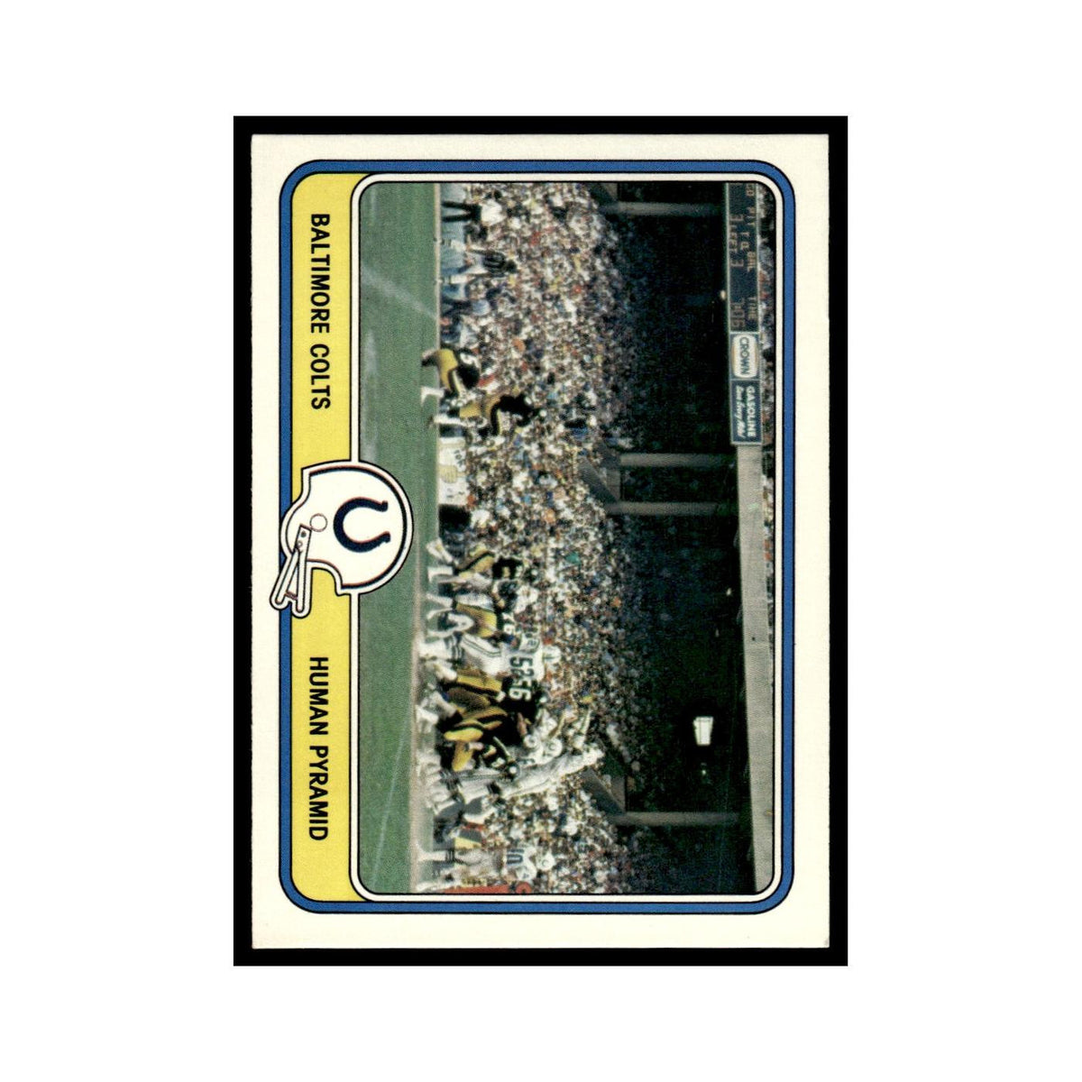 Human Pyramid 1981 Fleer Team Action #4 Baltimore Colts Football Card NM