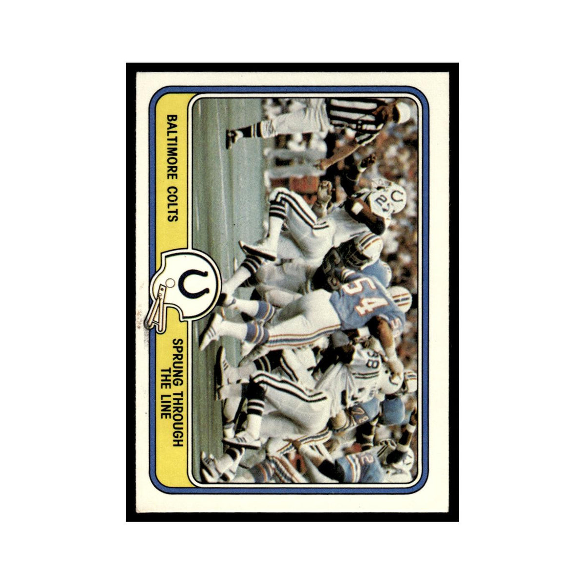 Spring Through the Line 1981 Fleer Team Action #3 Baltimore Colts NM