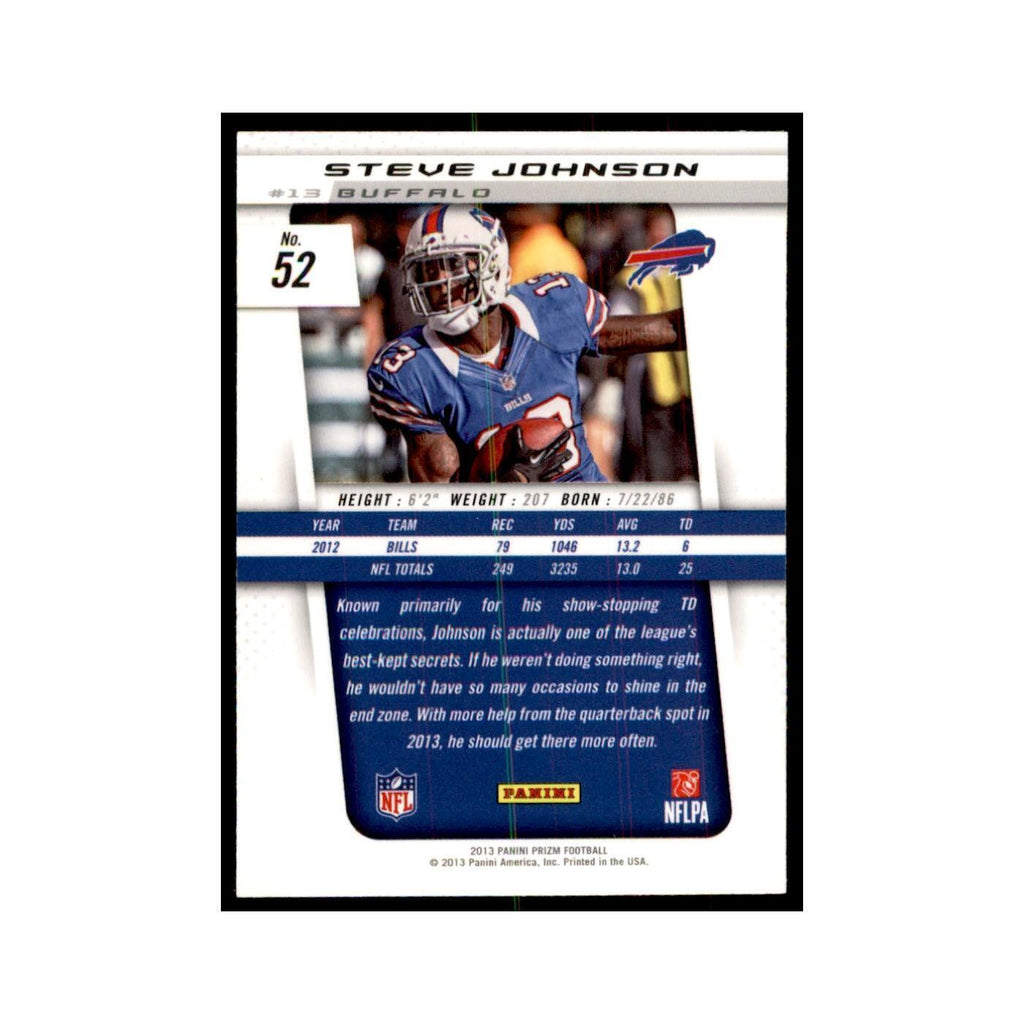 Steve Johnson 2013 Panini Prizm #52 Football Cards Football Card NM