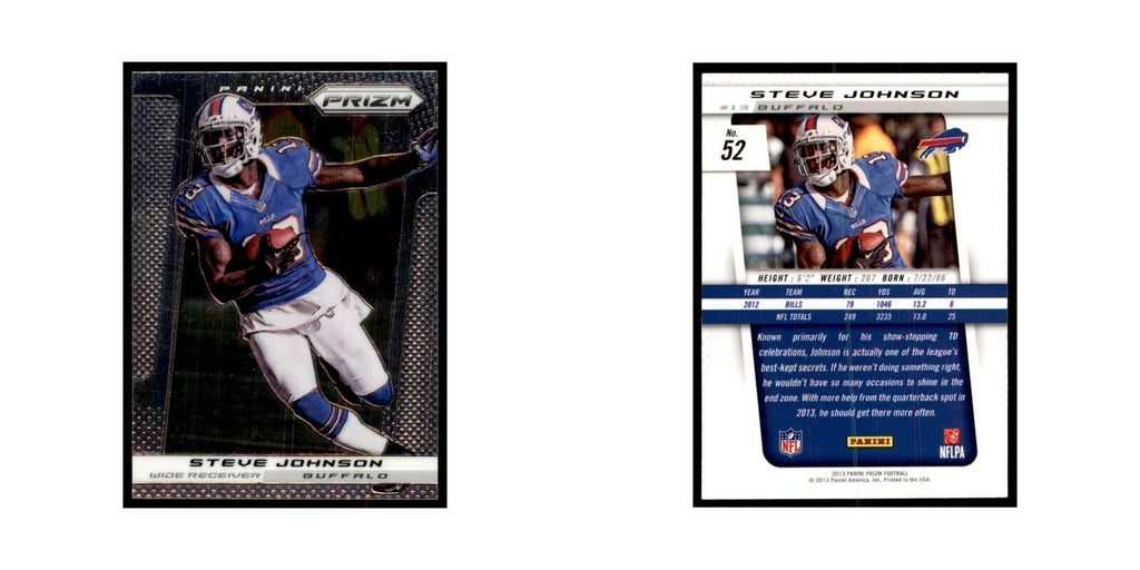 Steve Johnson 2013 Panini Prizm #52 Football Cards Football Card NM