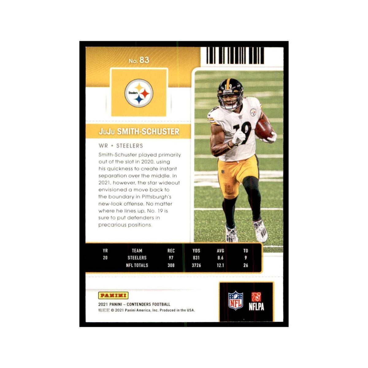 JuJu Smith-Schuster 2021 Panini Contenders #83 Football Cards Football Card NM