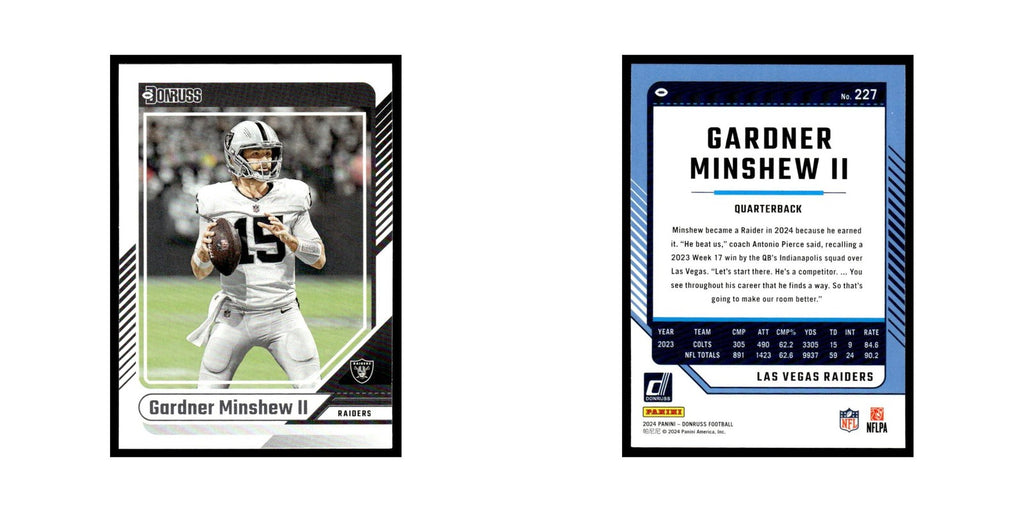 Gardner Minshew II 2024 Donruss #227 Las Vegas Raiders Football Card NM