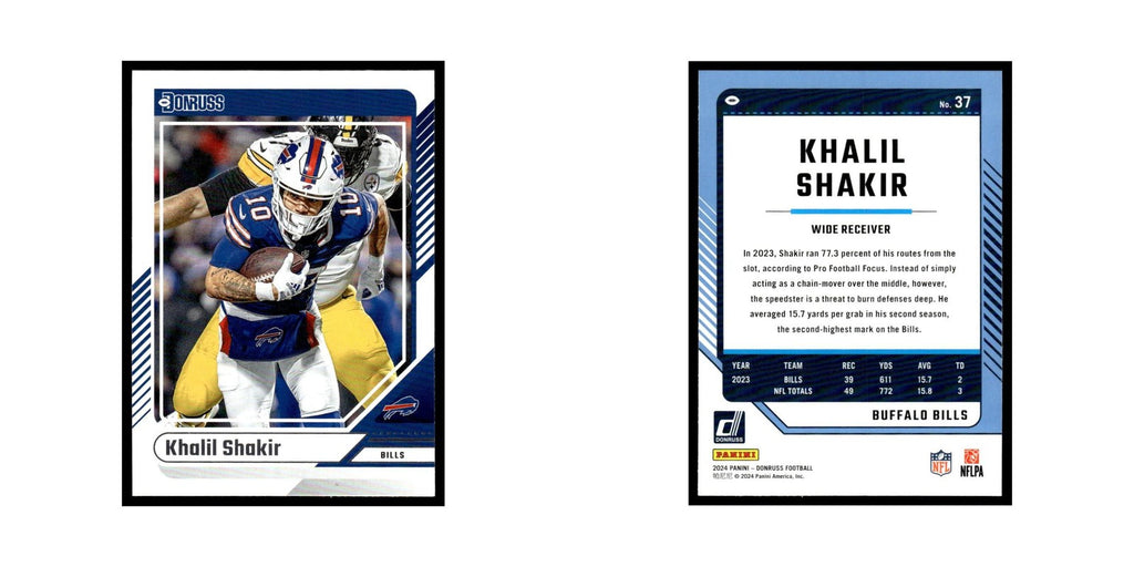 Khalil Shakir 2024 Donruss #37 Buffalo Bills Football Card NM