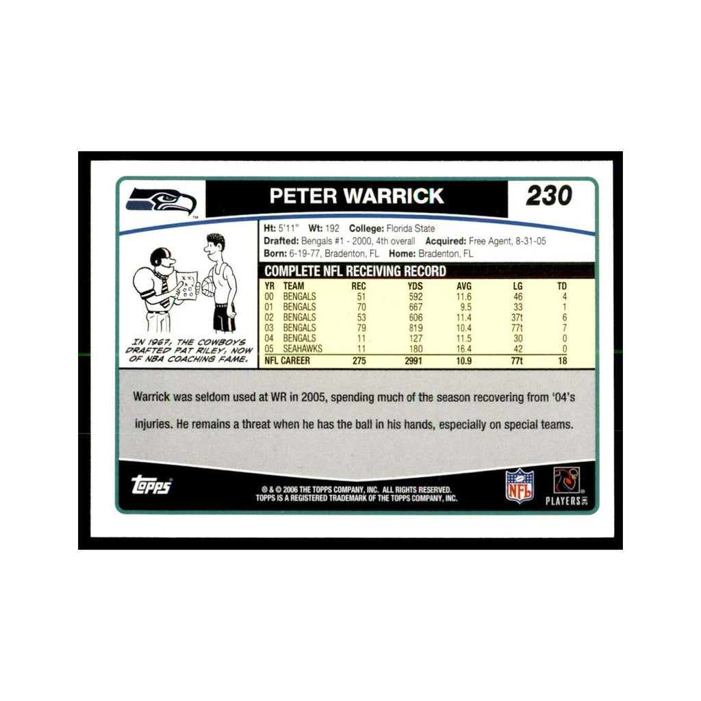 Peter Warrick 2006 Topps #230 Football Cards Football Card NM