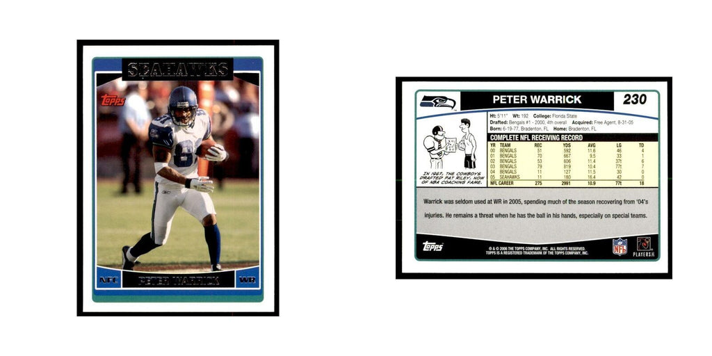 Peter Warrick 2006 Topps #230 Football Cards Football Card NM