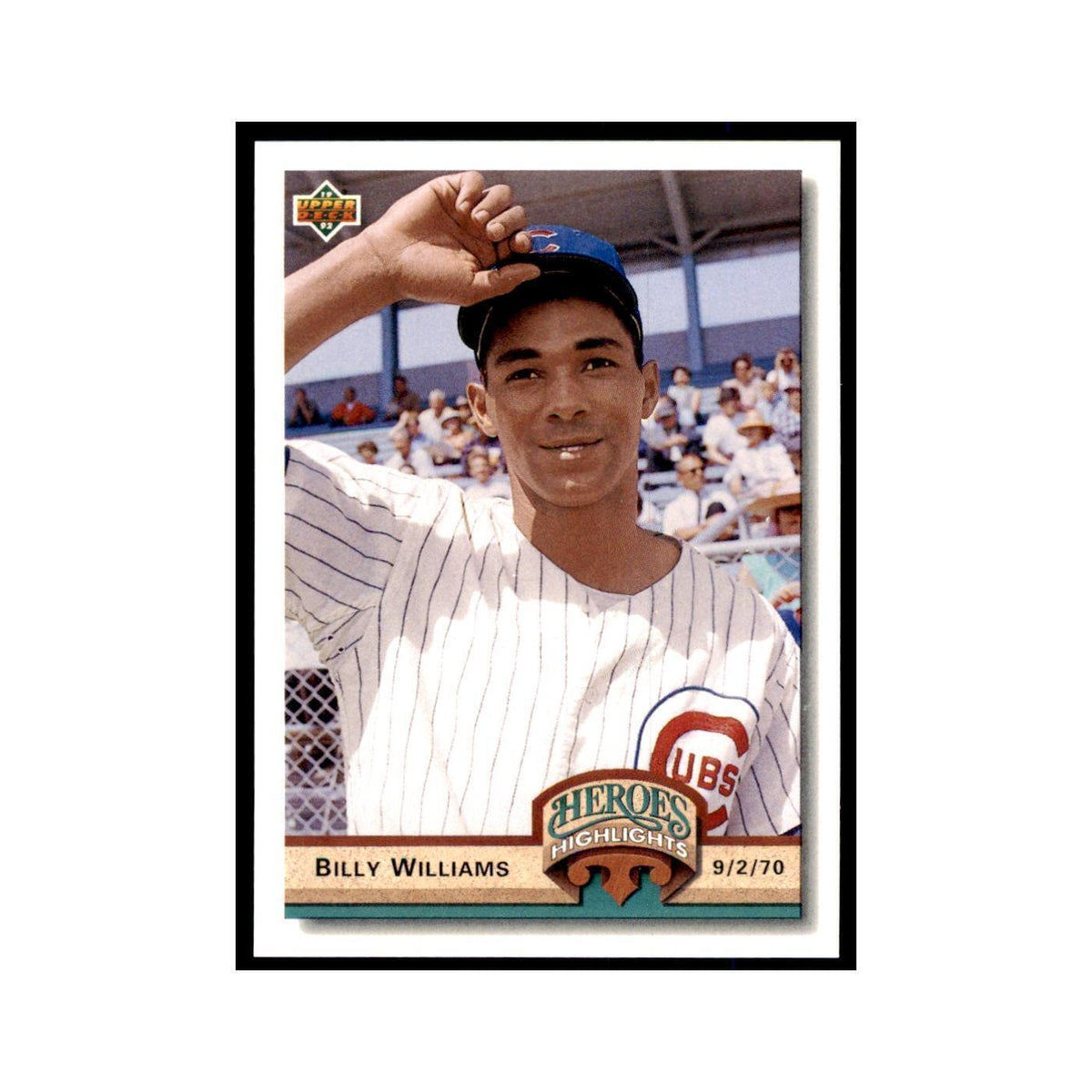 Billy Williams 1992 Upper Deck #HI9 Baseball Cards Baseball Card NM