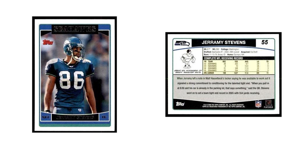 Jerramy Stevens 2006 Topps #55 Football Cards Football Card NM