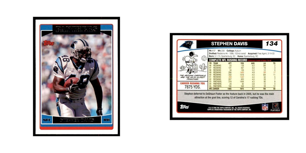 Stephen Davis 2006 Topps #134 Football Cards Football Card NM