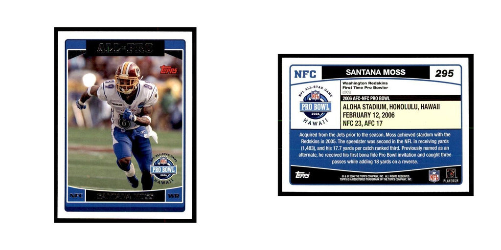 Santana Moss 2006 Topps #295 Football Cards Football Card NM