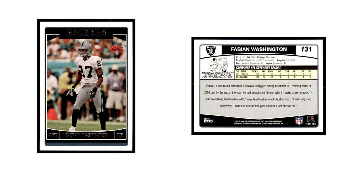Fabian Washington 2006 Topps #131 Football Cards Football Card NM
