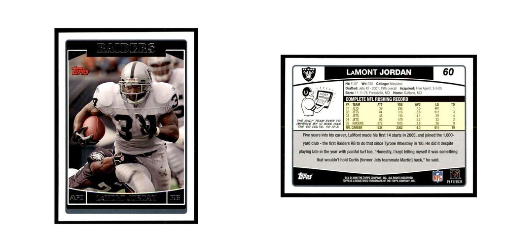 LaMont Jordan 2006 Topps #60 Football Cards Football Card NM
