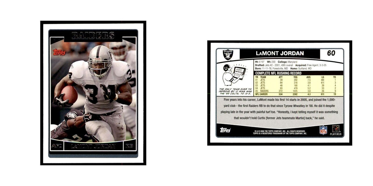 LaMont Jordan 2006 Topps #60 Football Cards Football Card NM
