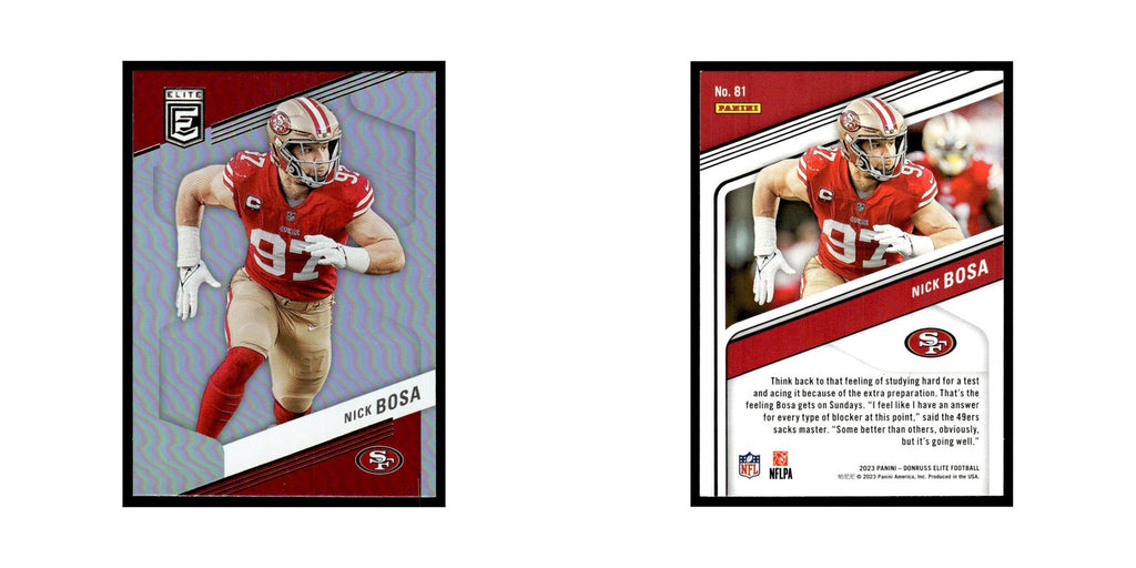 Nick Bosa 2023 Donruss Elite #81 San Francisco 49ers Football Card NM
