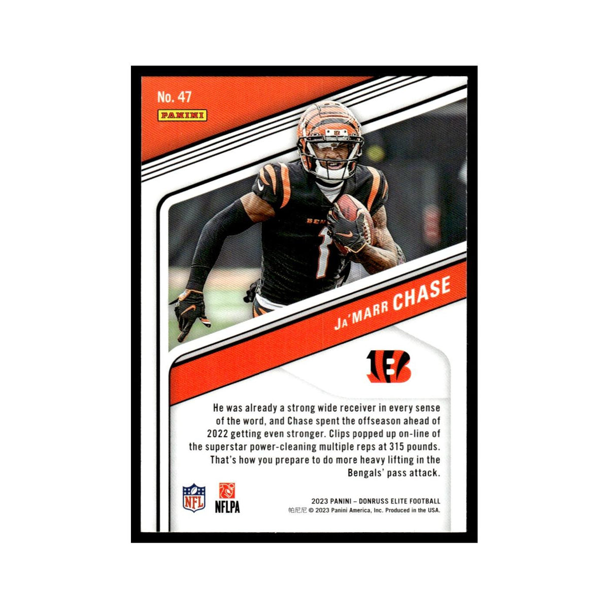 Ja'Marr Chase 2023 Donruss Elite #47 Cincinnati Bengals Football Card NM