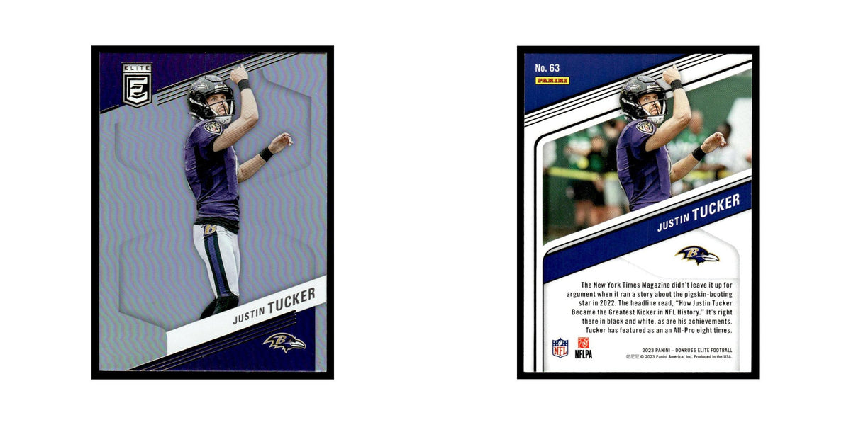 Justin Tucker 2023 Donruss Elite #63 Baltimore Ravens Football Card NM