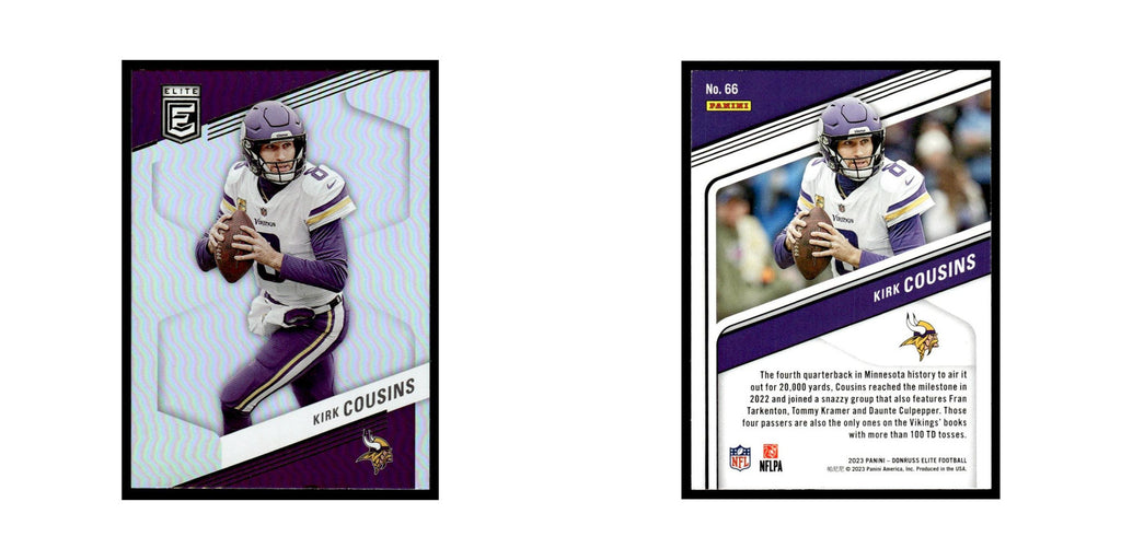 Kirk Cousins 2023 Donruss Elite #66 Minnesota Vikings Football Card NM
