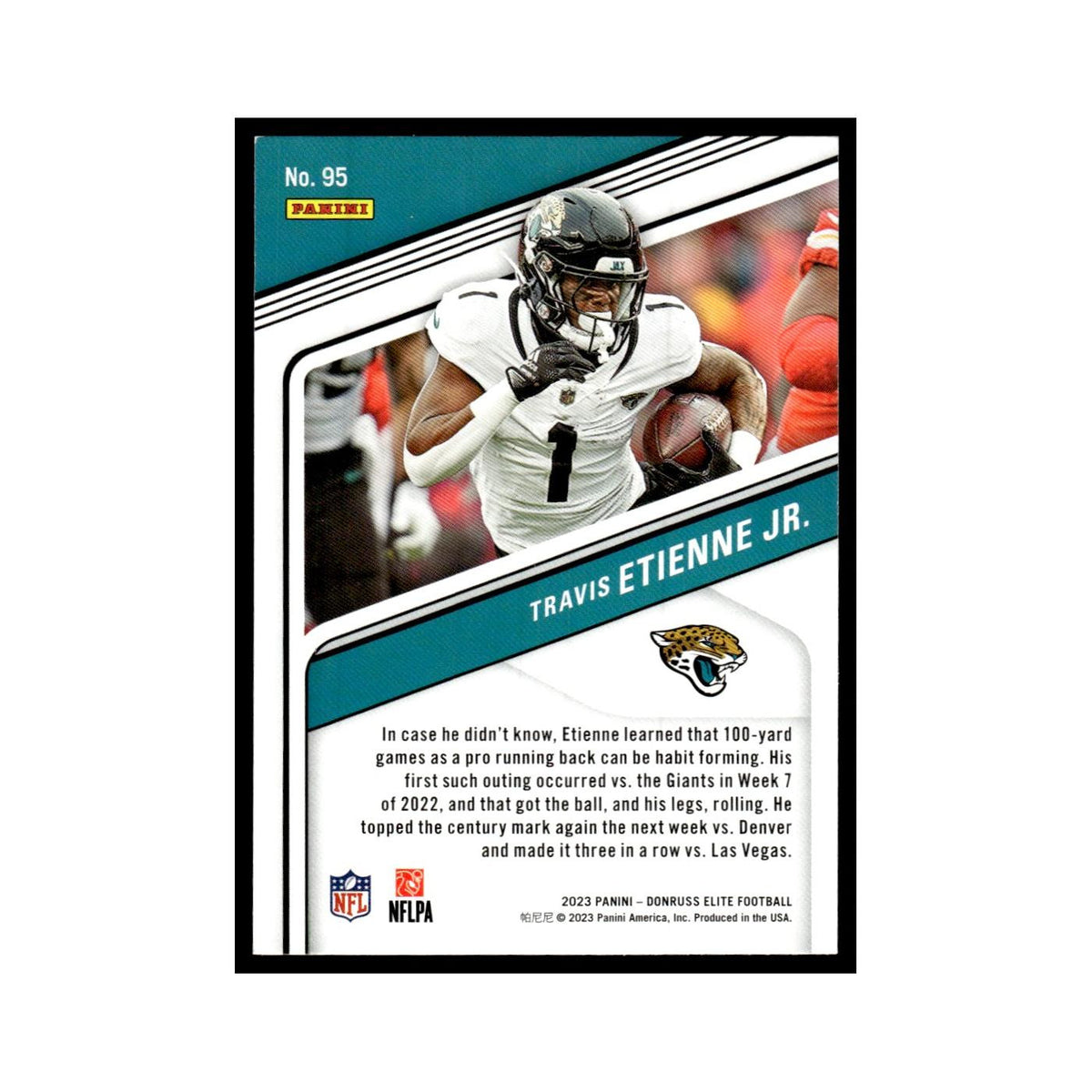 Travis Etienne Jr. 2023 Donruss Elite #95 Jacksonville Jaguars Football Card NM