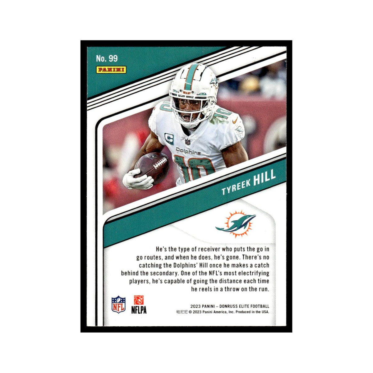 Tyreek Hill 2023 Donruss Elite #99 Miami Dolphins Football Card NM
