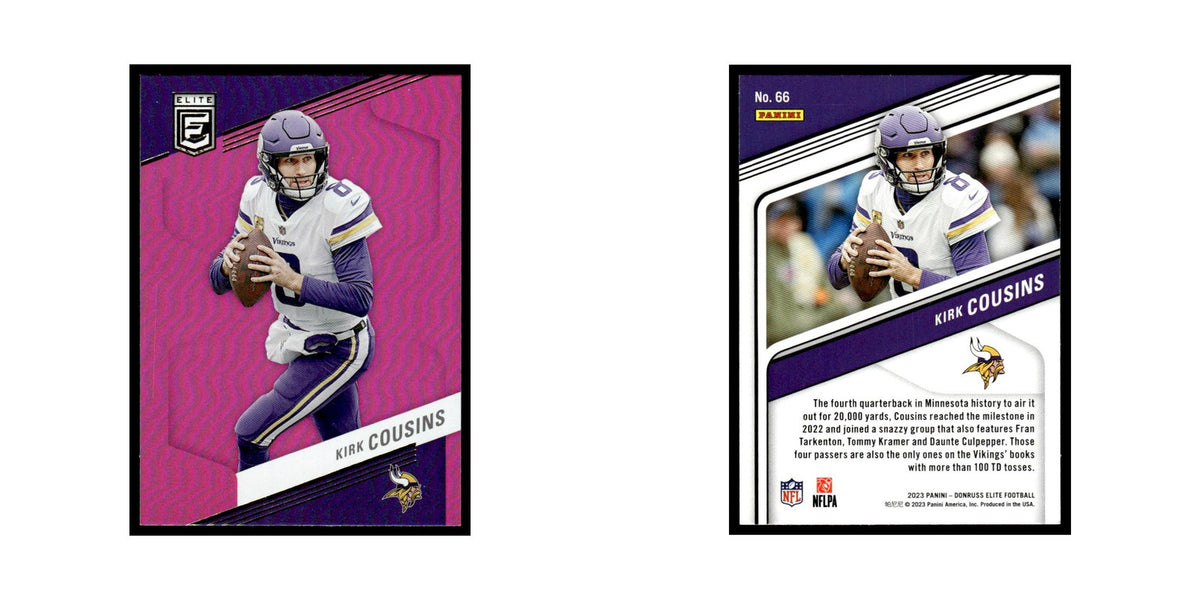 Kirk Cousins 2023 Donruss Elite #66 Minnesota Vikings Football Card NM