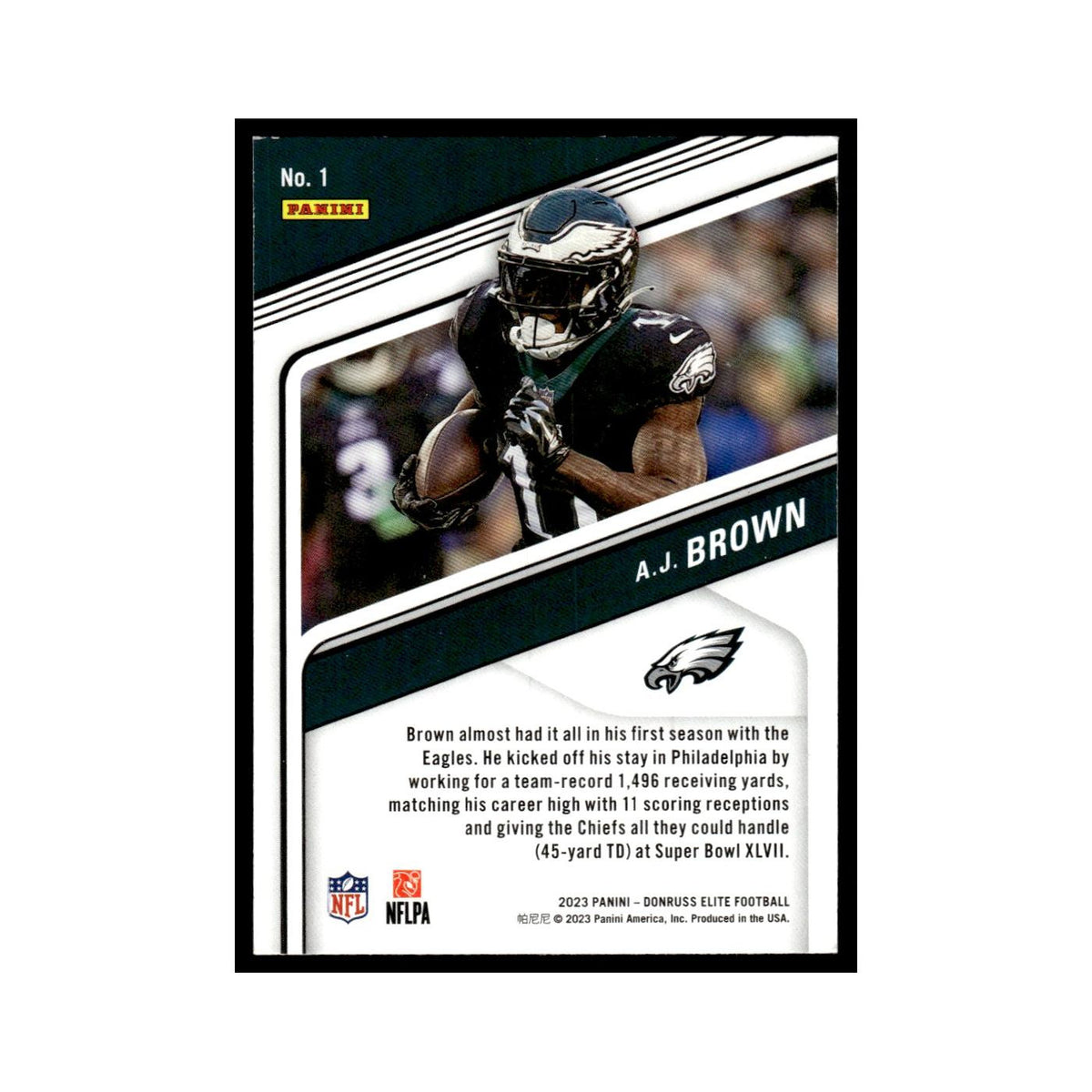 A.J. Brown 2023 Donruss Elite #1 Ole Miss Rebels Football Card NM