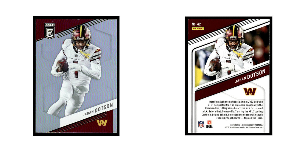 Jahan Dotson 2023 Donruss Elite #42 Washington Commanders Football Card NM