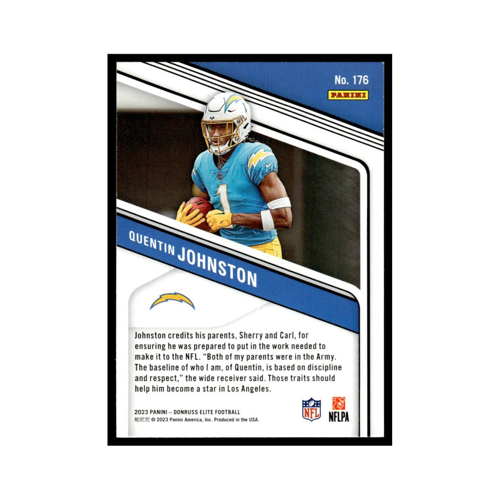 Quentin Johnston 2023 Donruss Elite #176 Los Angeles Chargers Football Card NM