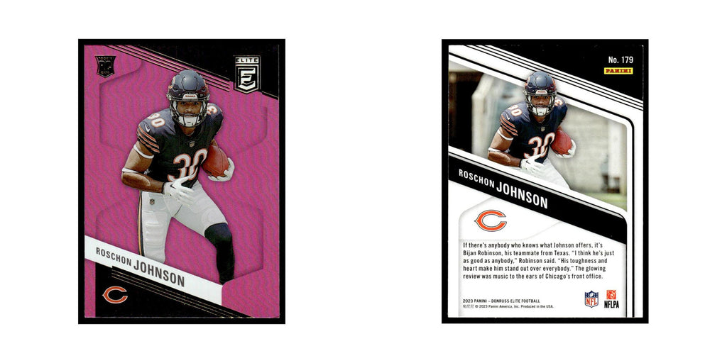Roschon Johnson 2023 Donruss Elite #179 Chicago Bears Football Card NM