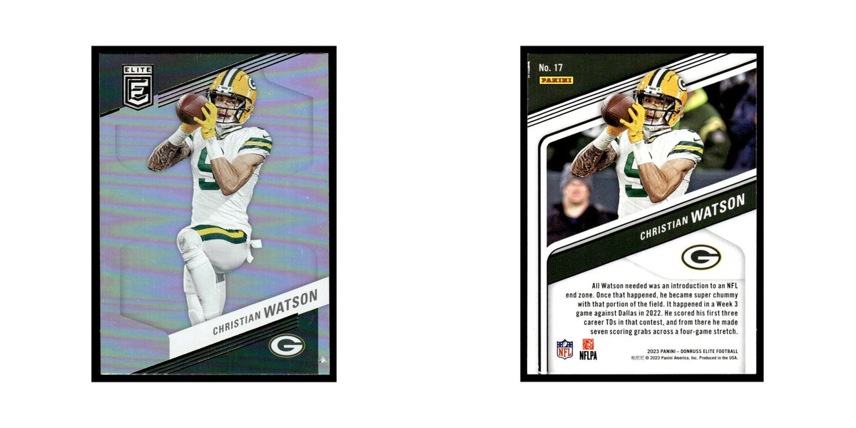 Christian Watson 2023 Donruss Elite #17 Green Bay Packers Football Card NM