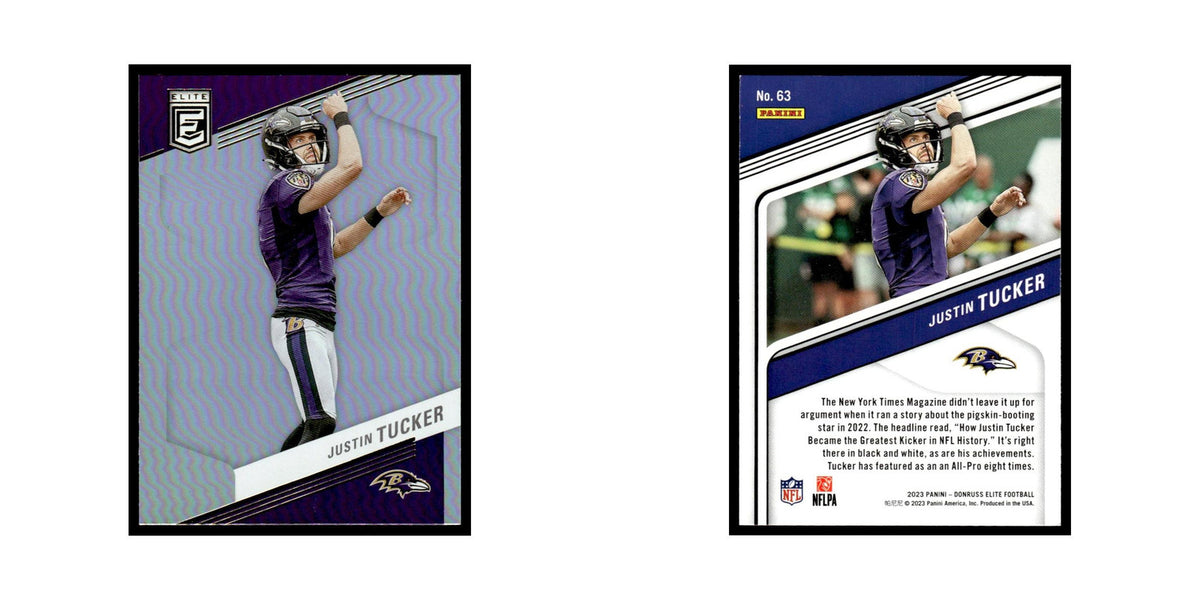Justin Tucker 2023 Donruss Elite #63 Baltimore Ravens Football Card NM